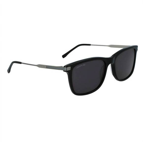 NEW LACOSTE men's l960s sunglasses in black / grey - Picture 3 of 4